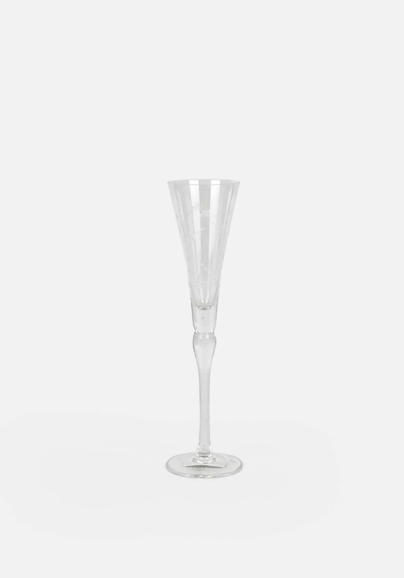 Floral Etched Wine Glasses