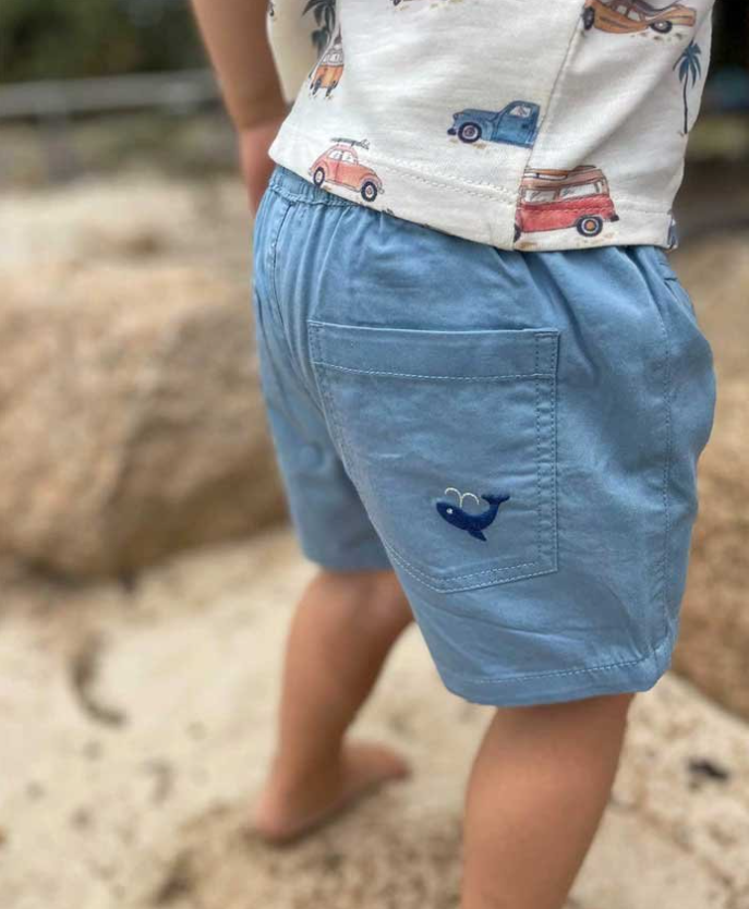 Dusty Blue Surf Shorts