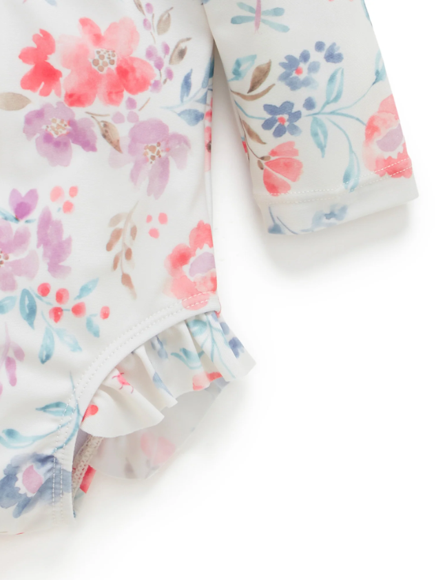 Long Sleeve Swim Suit - Full Bloom