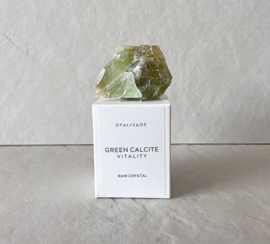 Green Calcite - Raw Boxed Crystal