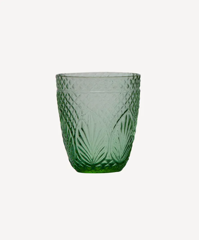 Vintage Green Tumbler Glasses