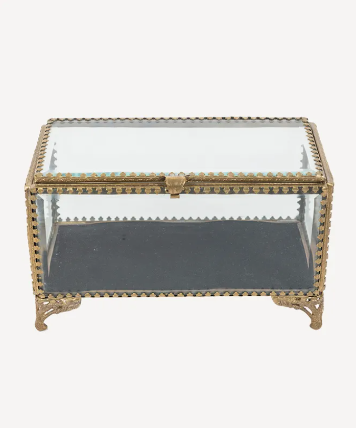 Lolita Rectangle Glass Trinket Jewellery Box