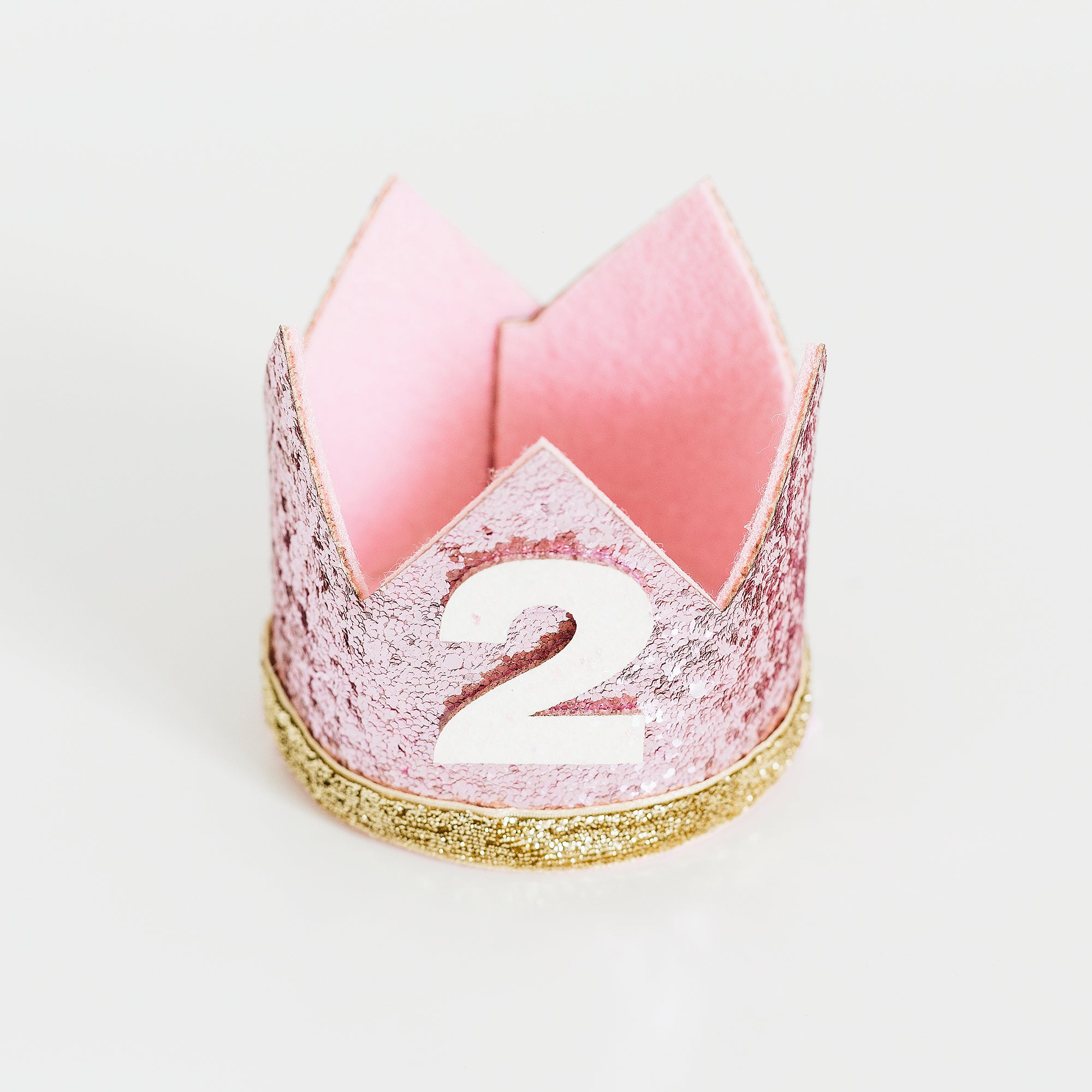 L & S Pink Crown with Gold Ribbon